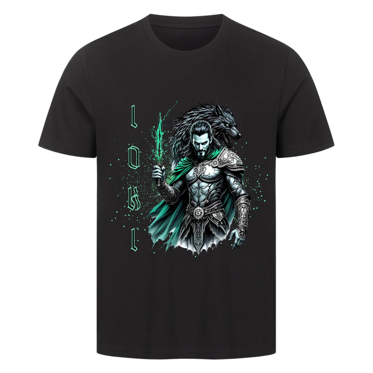 Wikinger T-Shirt Loki Trickster Gott Schwarz Nordische Mythologie Valhalla Vikings Wizards