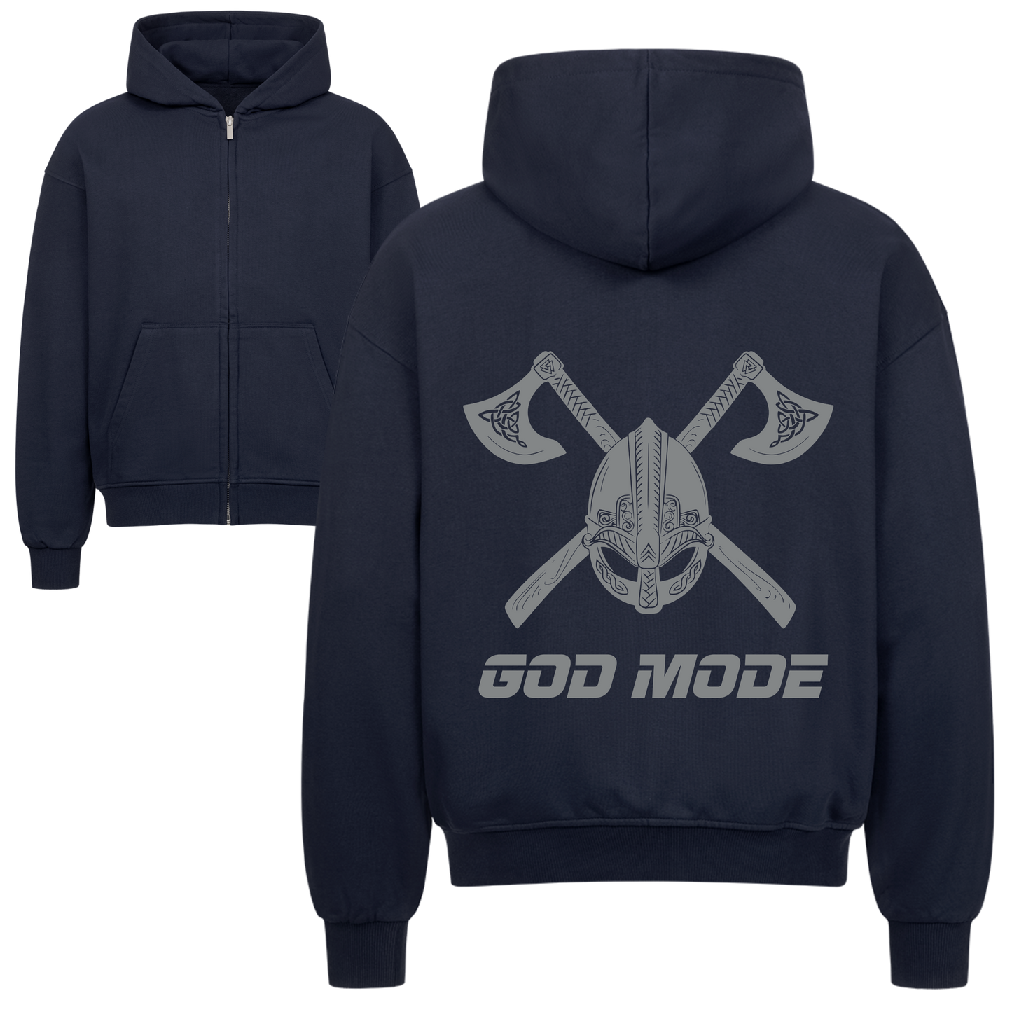 GOD MODE Oversized Zipper Hoodie