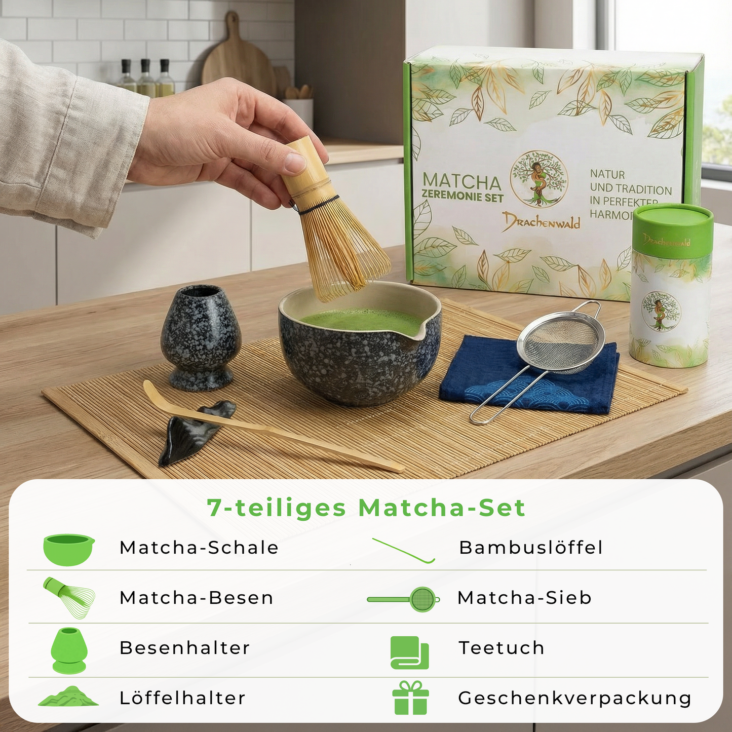 Matcha Zeremonie Set - anthrazit