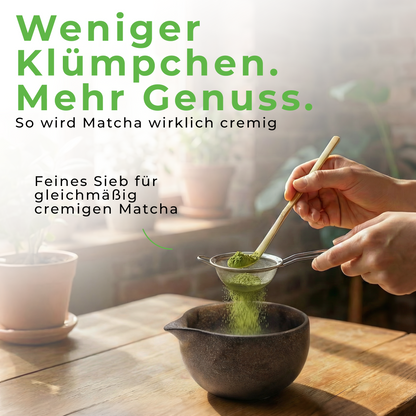 Matcha Zeremonie Set - dunkelbraun/bronze