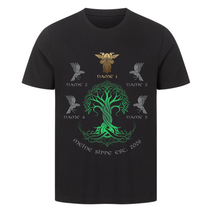 Personalisierte Wikingerfamilie Yggdrasil T-Shirt
