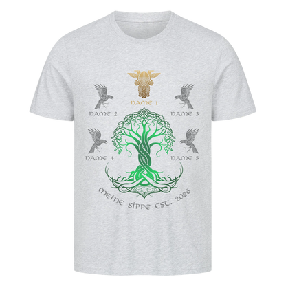 Personalisierte Wikingerfamilie Yggdrasil T-Shirt