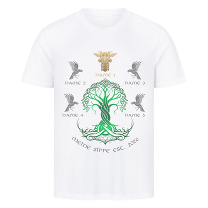 Personalisierte Wikingerfamilie Yggdrasil T-Shirt