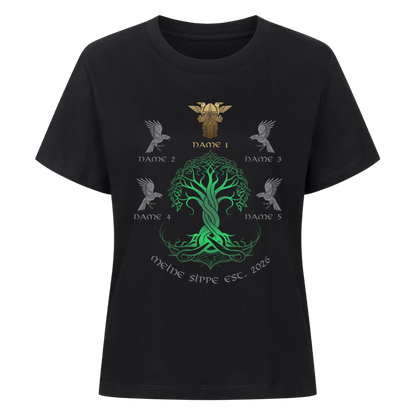 Personalisierte Wikingerfamilie Yggdrasil T-Shirt
