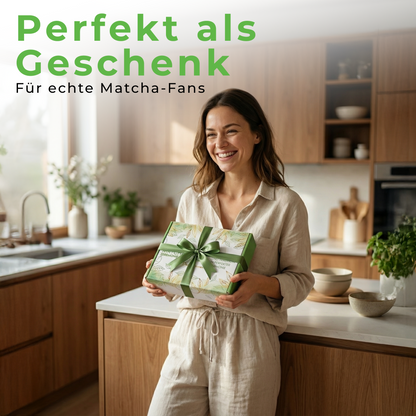 Matcha Zeremonie Set - dunkelbraun/bronze