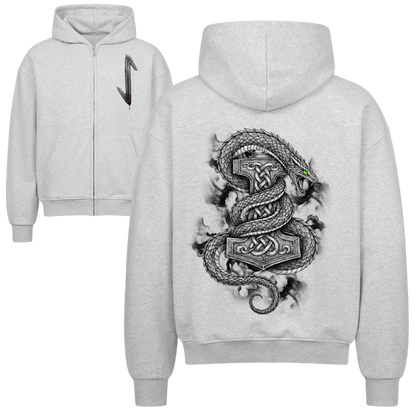 Jörmungandr Oversized Zipper Hoodie
