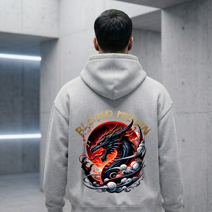 Blood Moon Oversized Zipper Hoodie