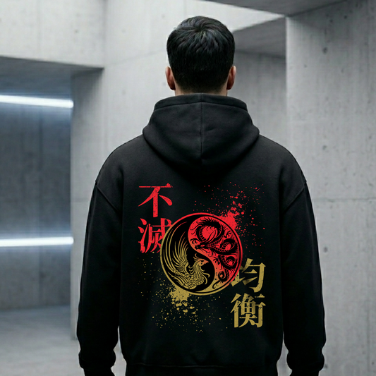 Immortal Balance Oversized Zipper Hoodie
