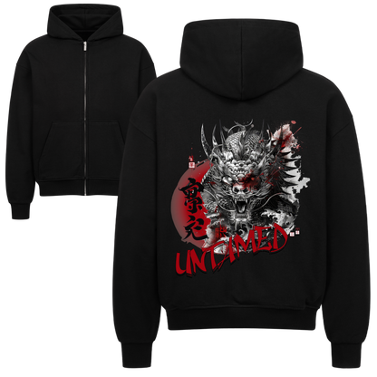 Untamed Dragon Oversized Zipper Hoodie