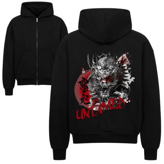 Untamed Dragon Oversized Zipper Hoodie