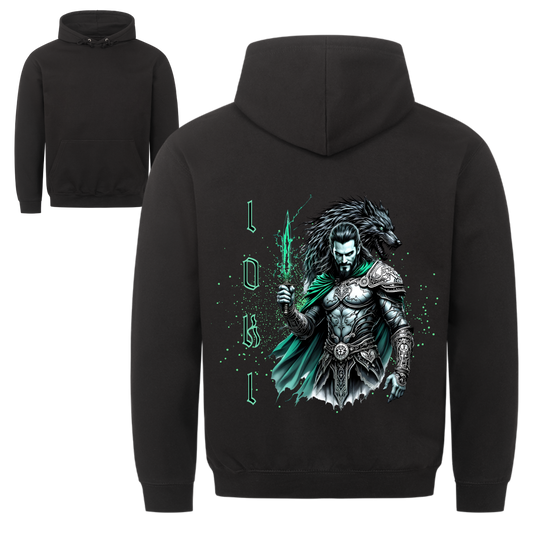 Wikinger Hoodie Loki Trickster Gott Schwarz Nordische Mythologie Valhalla Vikings Wizards