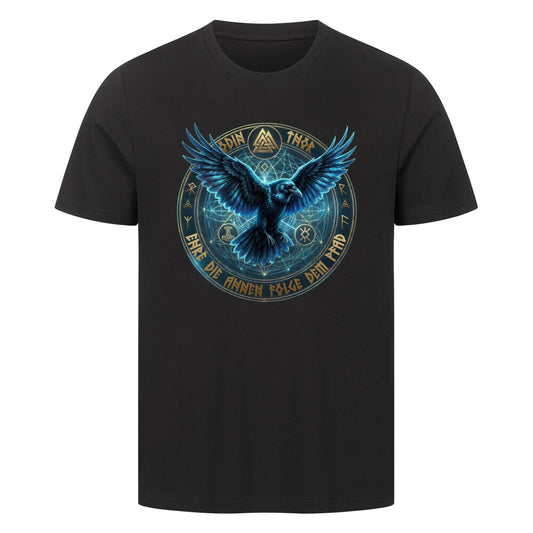 Wikinger T-Shirt Ehre die Ahnen Schwarz Nordische Mythologie Vikings Wizards