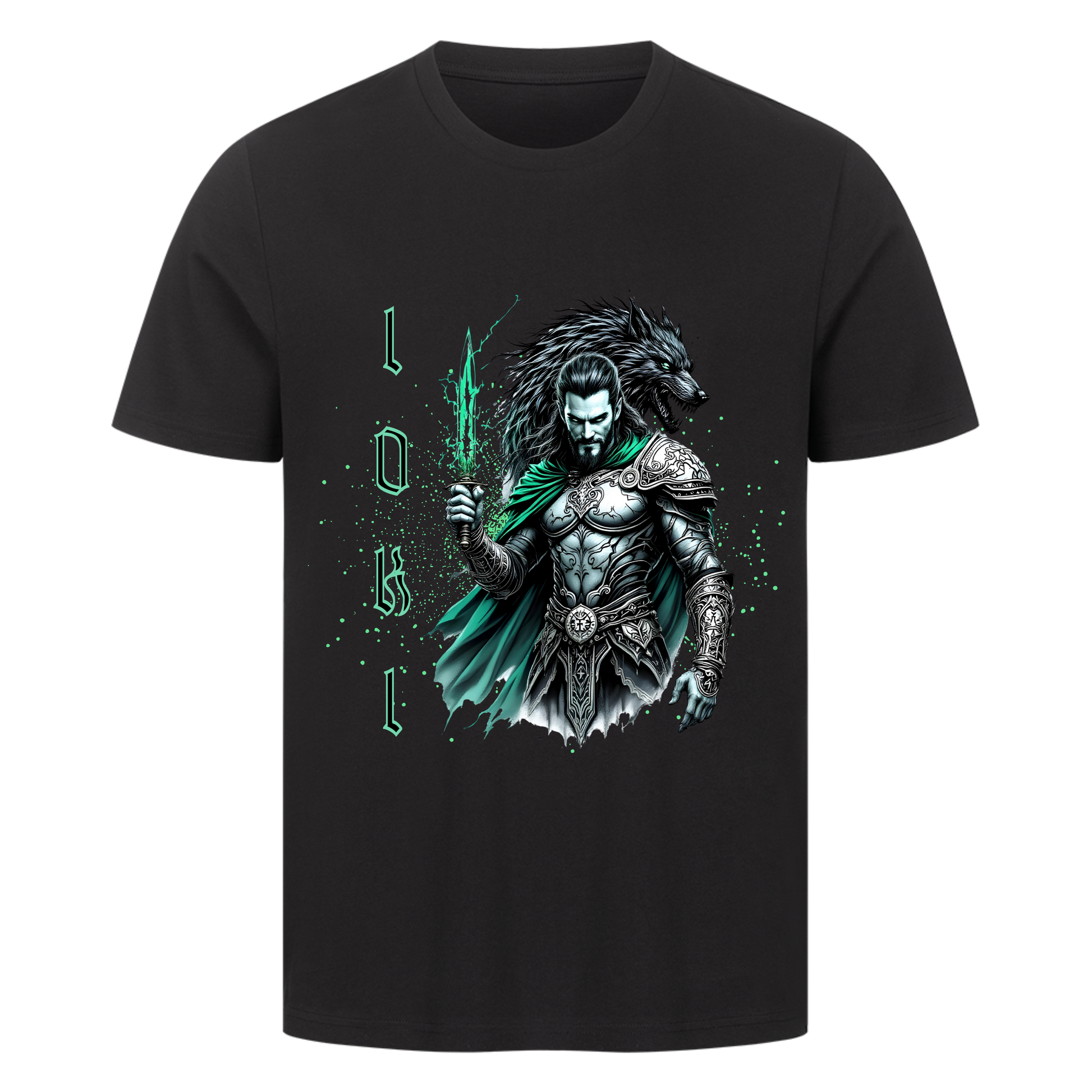 Wikinger T-Shirt Loki Trickster Gott Schwarz Nordische Mythologie Valhalla Vikings Wizards