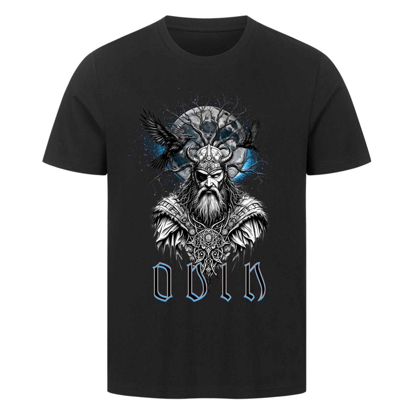 Wikinger T-Shirt Odin Allvater Schwarz Nordische Mythologie Valhalla Vikings Wizards