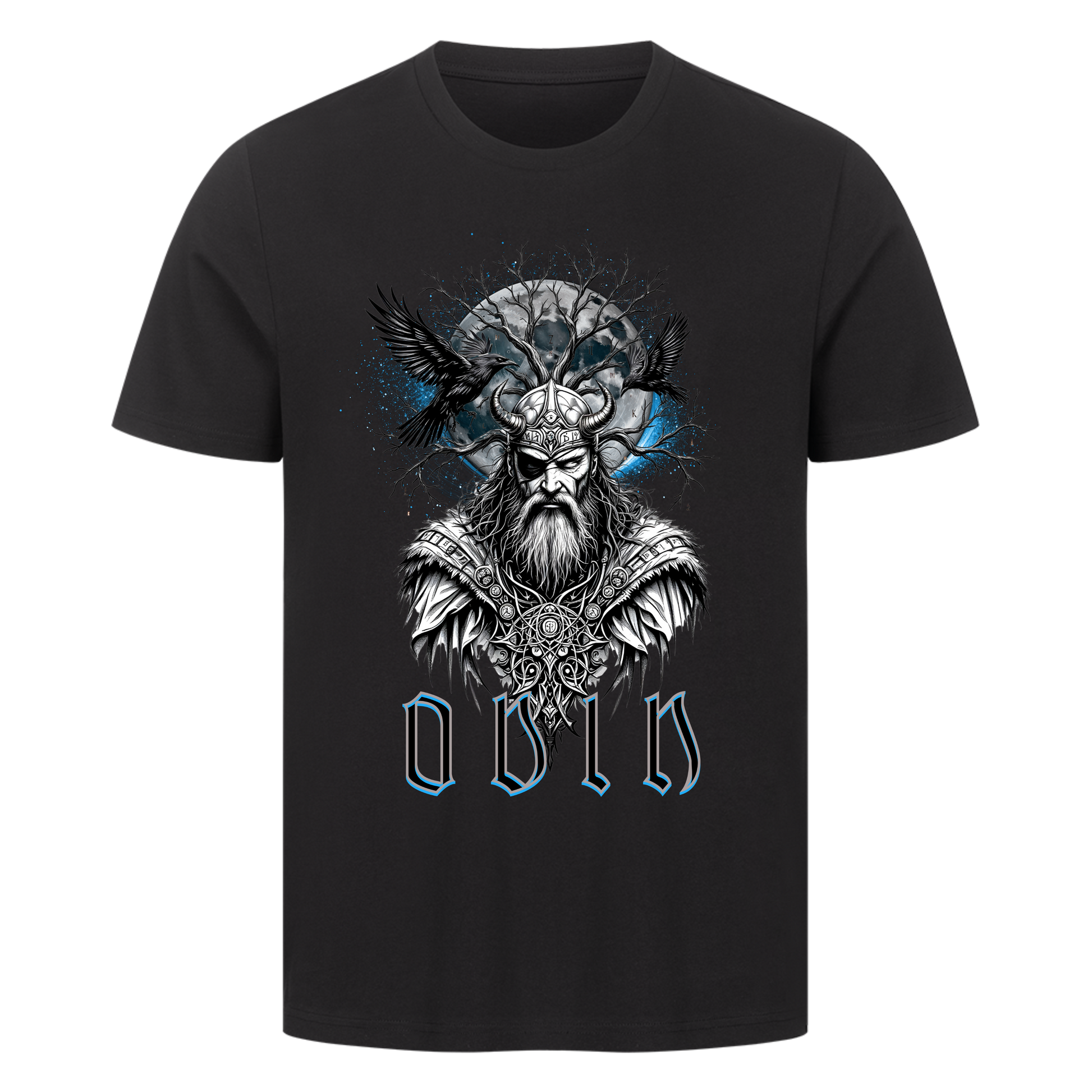 Wikinger T-Shirt Odin Allvater Schwarz Nordische Mythologie Valhalla Vikings Wizards